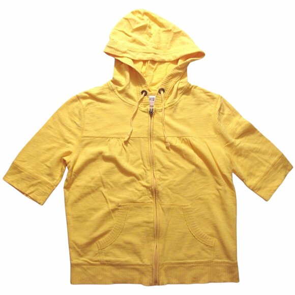 Faded Glory Tops - Faded Glory Yellow HOODIE Short Sleeves Size M 8/10 Juniors